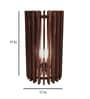 Ventus SideKick Brown Wooden Shelf Floor Lamp with brown base