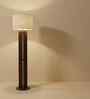 Ventus Wooden Floor Lamp with Jute Shade & Brown Base
