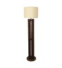 Ventus Wooden Floor Lamp with Jute Shade & Brown Base