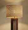 Ventus Wooden Floor Lamp with Jute Shade & Brown Base