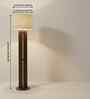 Ventus Wooden Floor Lamp with Jute Shade & Brown Base