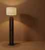 Ventus Wooden Floor Lamp with Jute Shade & Brown Base