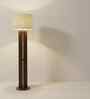 Ventus Wooden Floor Lamp with Jute Shade & Brown Base