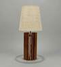 Ventus Wooden Table Lamp with Jute Shade & Brown Base