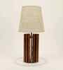 Ventus Wooden Table Lamp with Jute Shade & Brown Base