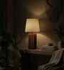 Ventus Wooden Table Lamp with Jute Shade & Brown Base
