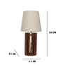 Ventus Wooden Table Lamp with Jute Shade & Brown Base