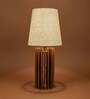 Ventus Wooden Table Lamp with Jute Shade & Brown Base