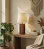 Ventus Wooden Table Lamp with Jute Shade & Brown Base
