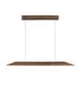 Venus 36 Brown Solid Wood Linear LED Hanging Light