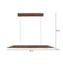 Venus 36 Brown Solid Wood Linear LED Hanging Light