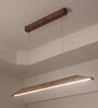 Venus 48 Brown Solid Wood Linear LED Hanging Light