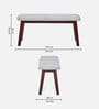 Venus 6 Seater Dining Set with Bench in Milan Walnut Finish