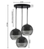 Venus Black Metal Cluster Hanging Light