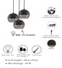 Venus Black Metal Cluster Hanging Light