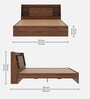 Venus King Size Bed In Columbian Walnut Colour