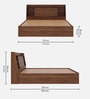Venus King Size Bed In Columbian Walnut Colour With Box Storage