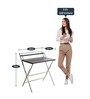 Venus Foldable Study Table in Dark Brown Finish