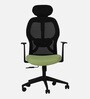 Venus Magic High Back Office Chair In Black & Green Colour
