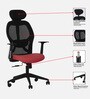 Venus Magic High Back Office Chair In Black & Maroon Colour