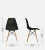 Venus Plastic Iconic Chair in Black Colour