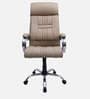 Shioni Leatherette Executive Chair In Beige Colour