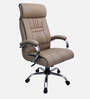 Shioni Leatherette Executive Chair In Beige Colour