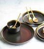 Vera 10 Inch Black Ceramic Dinner Plate