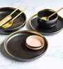 Vera 10 Inch Black Ceramic Dinner Plate