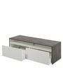Vera TV Unit in White & Concrete Finish