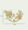 Crafted Iron Decorative Flower Wall Art In Gold