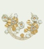 Crafted Iron Decorative Flower Wall Art In Gold