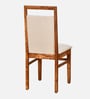 Vera Solid Wood 4 Seater Dining Set in Honey Brown Finish