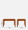 Vera Solid Wood 4 Seater Dining Set in Honey Brown Finish