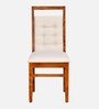 Vera Solid Wood 4 Seater Dining Set in Honey Brown Finish