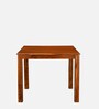Vera Solid Wood 4 Seater Dining Set in Honey Brown Finish