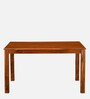 Vera Solid Wood 4 Seater Dining Set in Honey Brown Finish