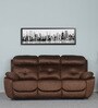 Veraton 3 Seater Manual Recliner in Dark Brown Colour