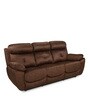 Veraton 3 Seater Manual Recliner in Dark Brown Colour