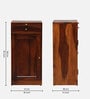 Verbania Sheesham Wood Bar Cabinet In Honey Oak Finish
