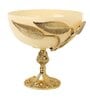 Verdant Elegance Glass Bowl in Cream and Gold