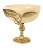 Verdant Elegance Glass Bowl in Cream and Gold
