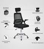 Vergo High Back Breathable Mesh Ergonomic Chair In Grey Colour
