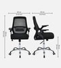 Vergo Mid Back Breathable Mesh Ergonomic Chair In Black Colour
