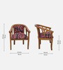 Verior Teak Wood Arm Chair In Brown Finish