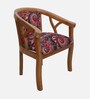 Verior Teak Wood Arm Chair In Brown Finish