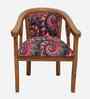 Verior Teak Wood Arm Chair In Brown Finish