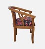 Verior Teak Wood Arm Chair In Brown Finish