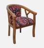 Verior Teak Wood Arm Chair In Brown Finish