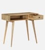 Wiesloch Solid Wood Writing Table In Scratch Resistant Natural Finish